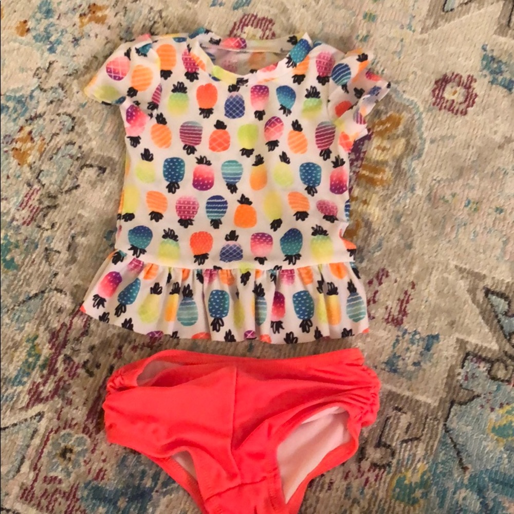 Pineapple tankini in neon colors 🍍